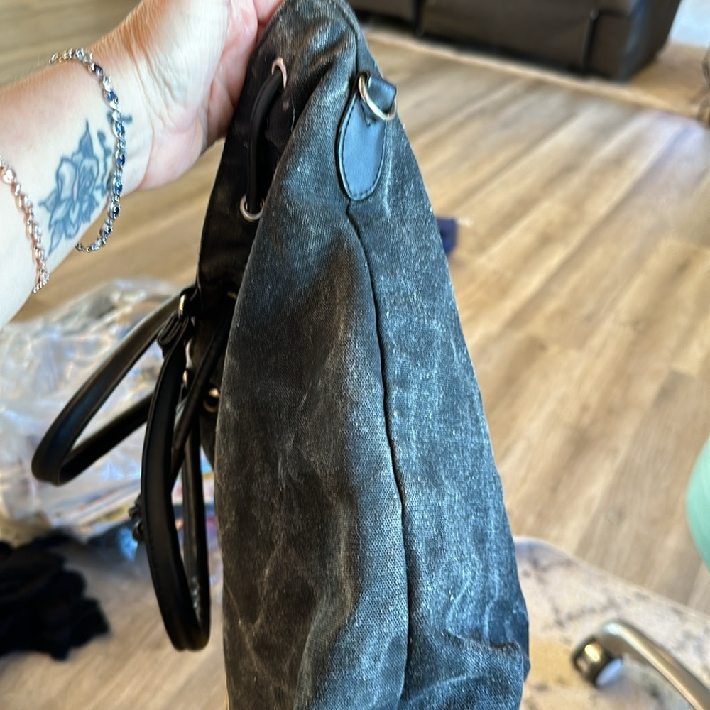 Mickey unlimited tote, black denim, distressed with full body, Mickey Mouse - Picture 8 of 8